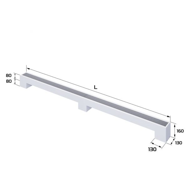 Конвектор напольный Royal Thermo STEP-80/130/2400-1-N-WT-LG-NA — изображение 2