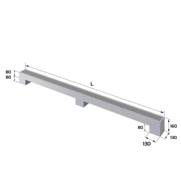 Конвектор напольный Royal Thermo STEP-80/130/2900-1-N-SS-LG-NA — изображение 2