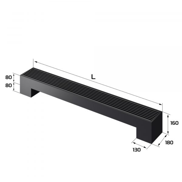 Конвектор напольный Royal Thermo STEP-80/180/1300-1-N-BL-LG-BL — изображение 2