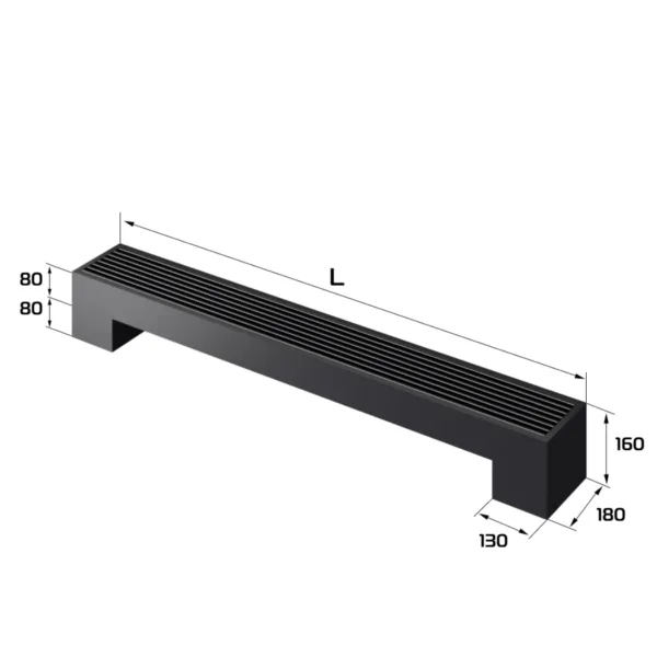 Конвектор напольный Royal Thermo STEP-80/180/1600-1-N-BL-LG-BL — изображение 2