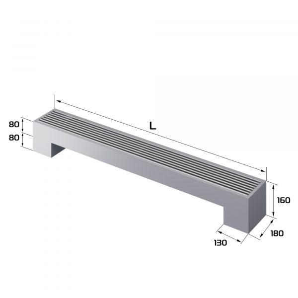 Конвектор напольный Royal Thermo STEP-80/180/1800-1-N-SS-LG-NA — изображение 2