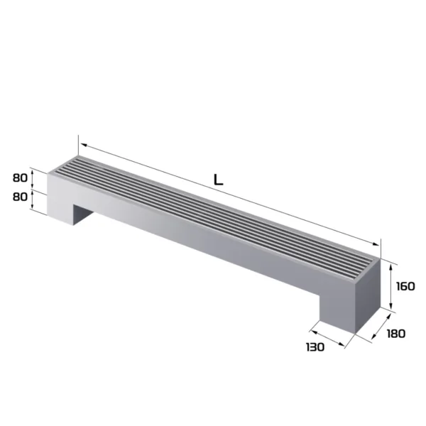 Конвектор напольный Royal Thermo STEP-80/180/1900-1-N-SS-LG-NA — изображение 2