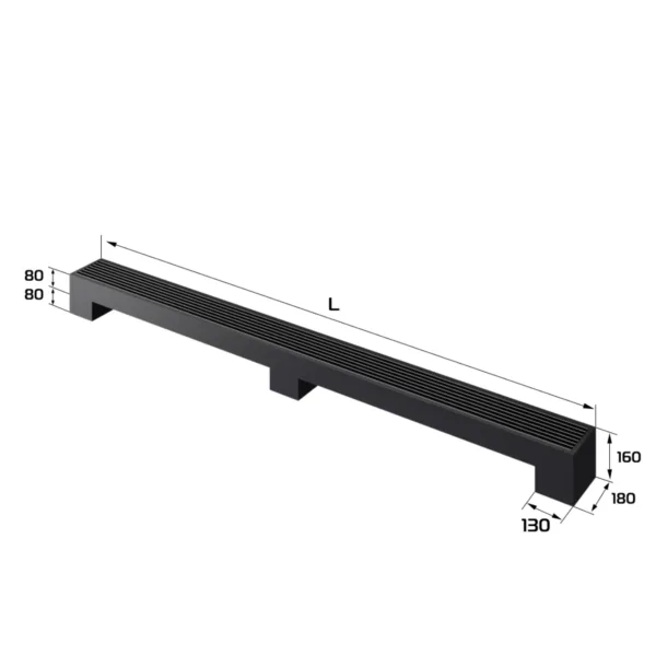 Конвектор напольный Royal Thermo STEP-80/180/2000-1-N-BL-LG-BL — изображение 2