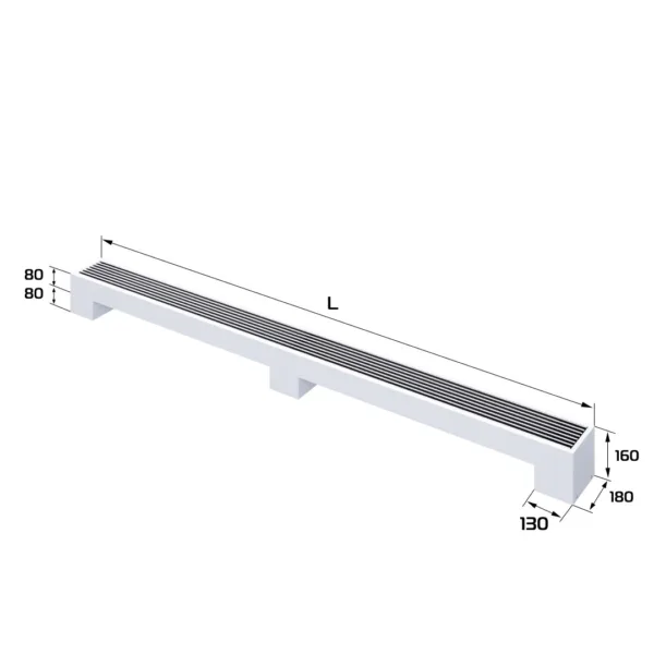 Конвектор напольный Royal Thermo STEP-80/180/2000-1-N-WT-LG-NA — изображение 2