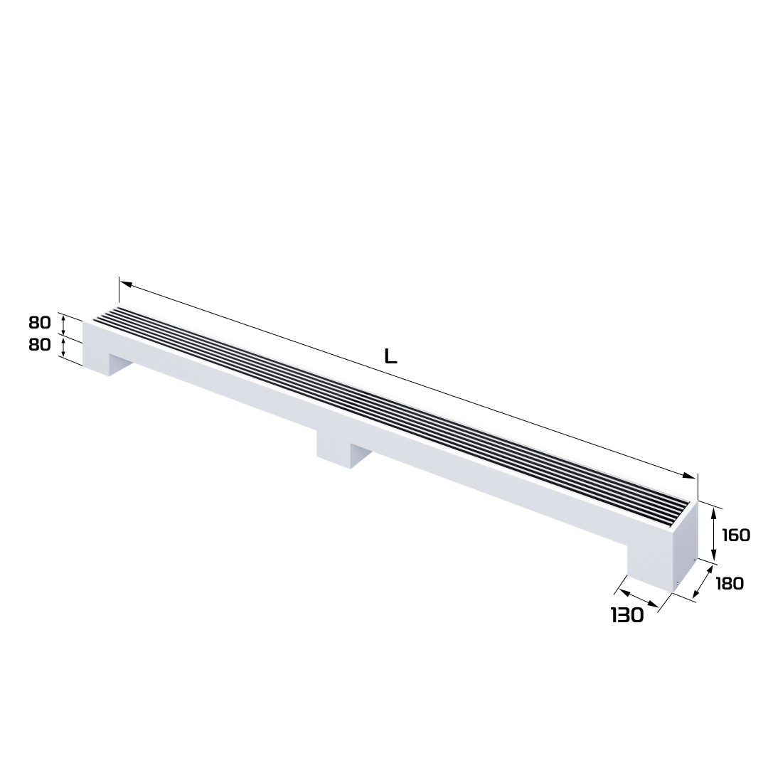 Конвектор напольный Royal Thermo STEP-80/180/2000-1-N-WT-LG-NA — изображение 2