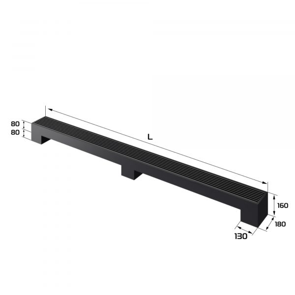 Конвектор напольный Royal Thermo STEP-80/180/2500-1-N-BL-LG-BL — изображение 2
