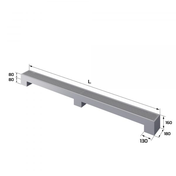 Конвектор напольный Royal Thermo STEP-80/180/2500-1-N-SS-LG-NA — изображение 2