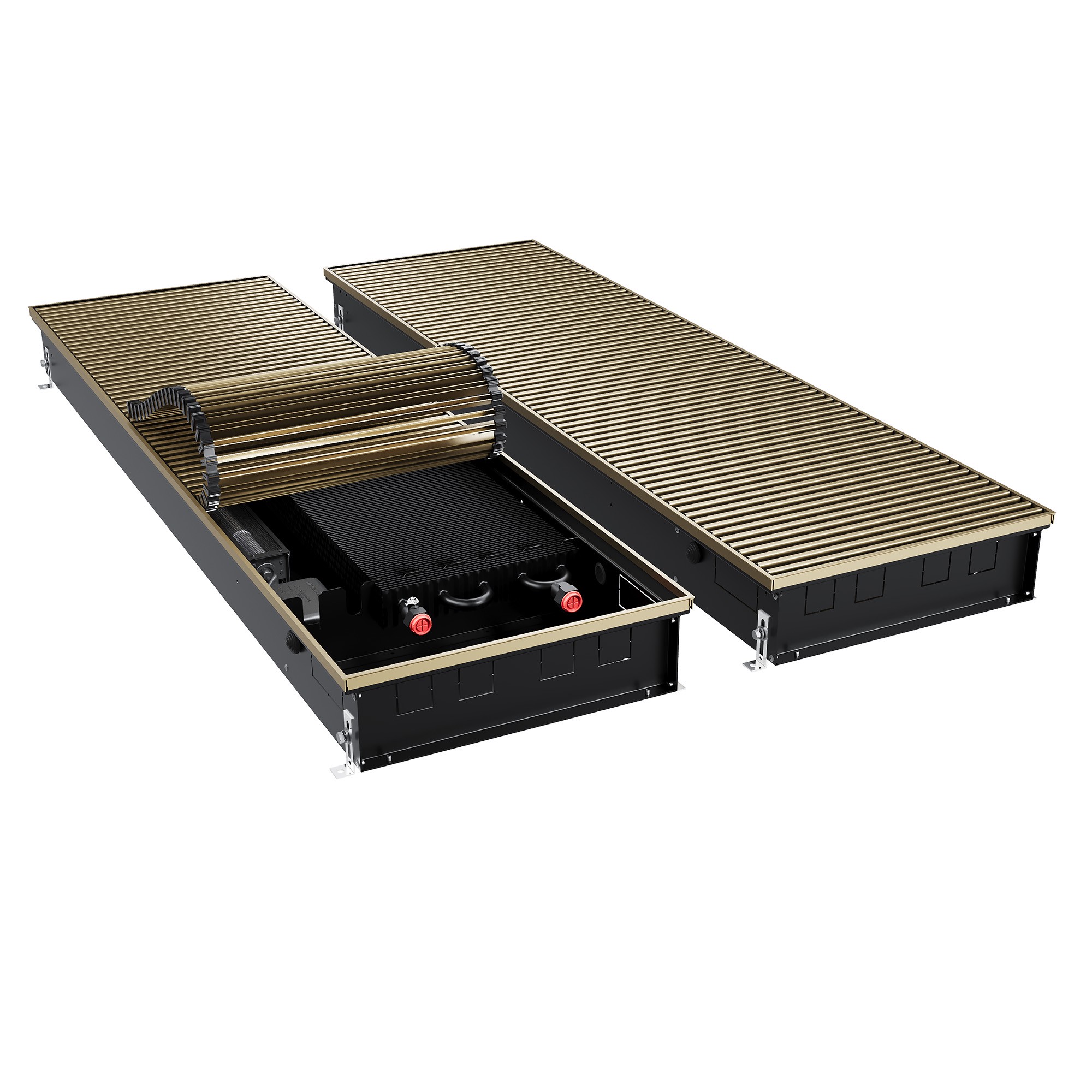 Конвектор внутрипольный Royal Thermo ATRIUM TURBO-110/400/1400-DG-U-AU