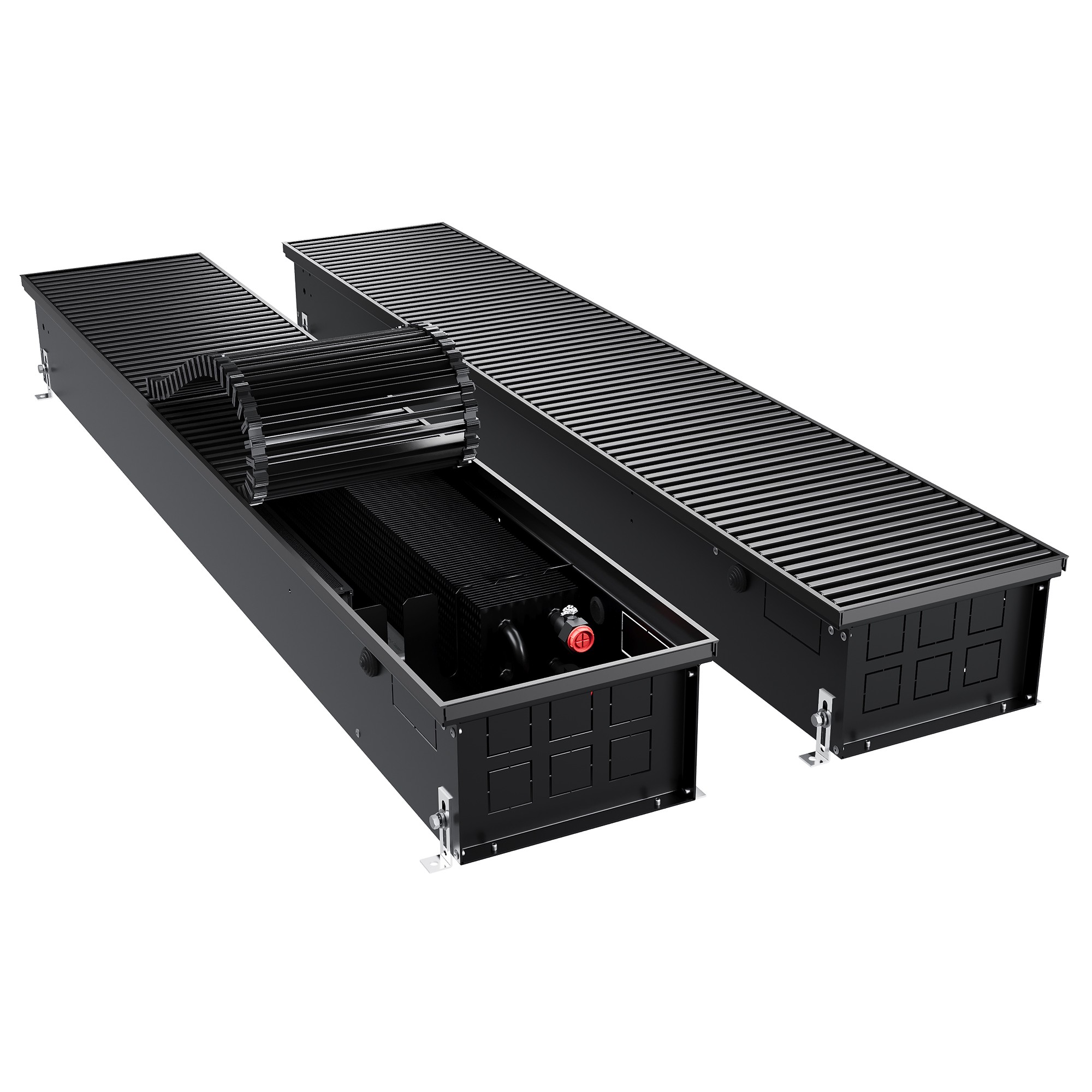 Конвектор внутрипольный Royal Thermo ATRIUM TURBO-150/250/2900-DG-U-BL