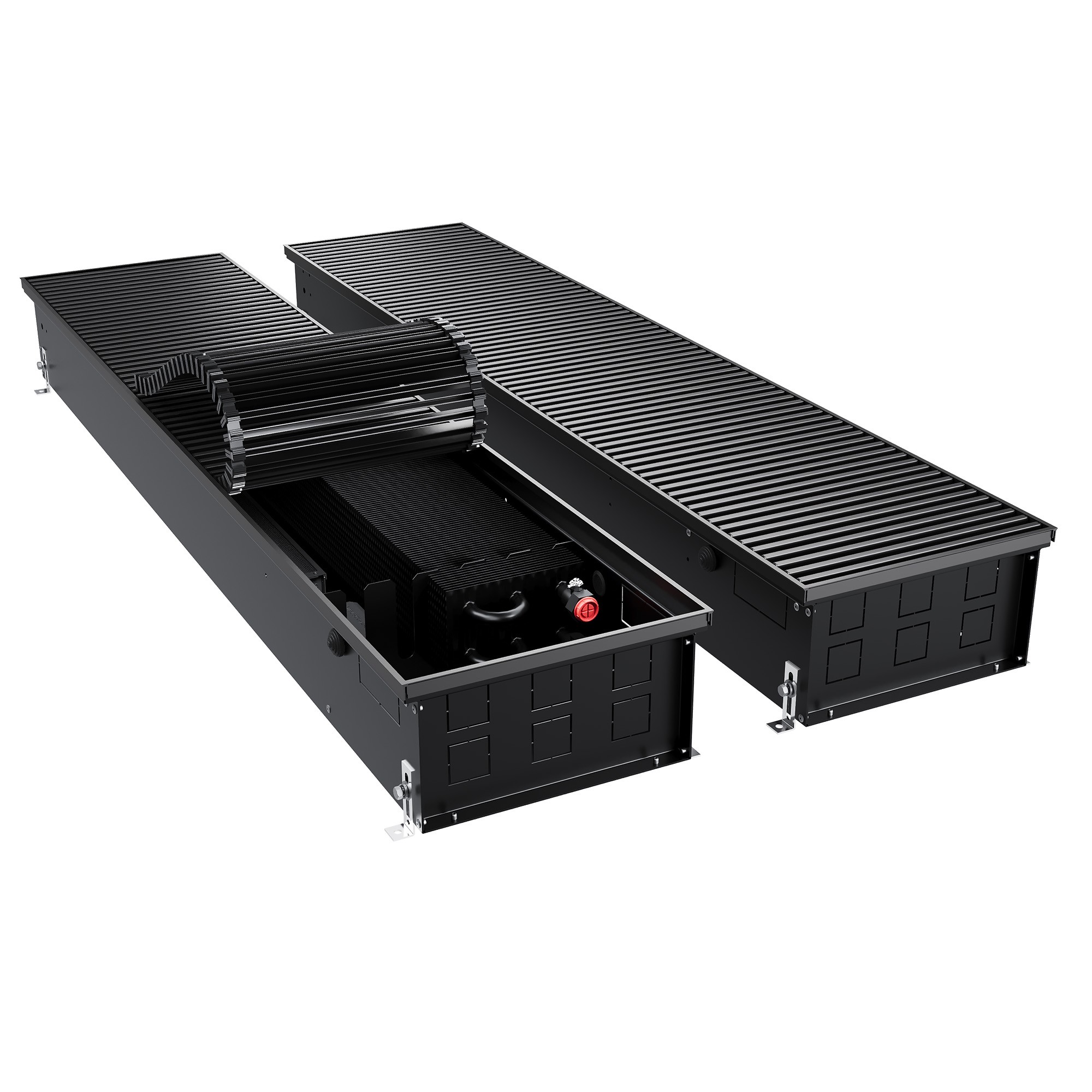 Конвектор внутрипольный Royal Thermo ATRIUM TURBO-150/300/800-DG-U-BL