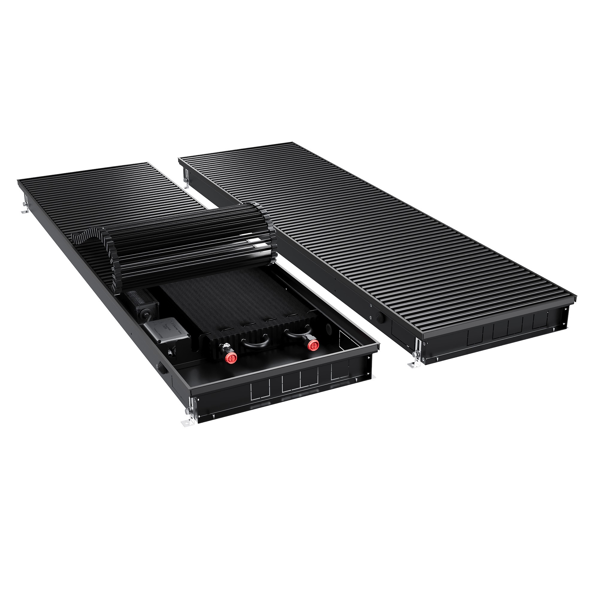 Конвектор внутрипольный Royal Thermo ATRIUM TURBO-80/400/2400-DG-U-BL