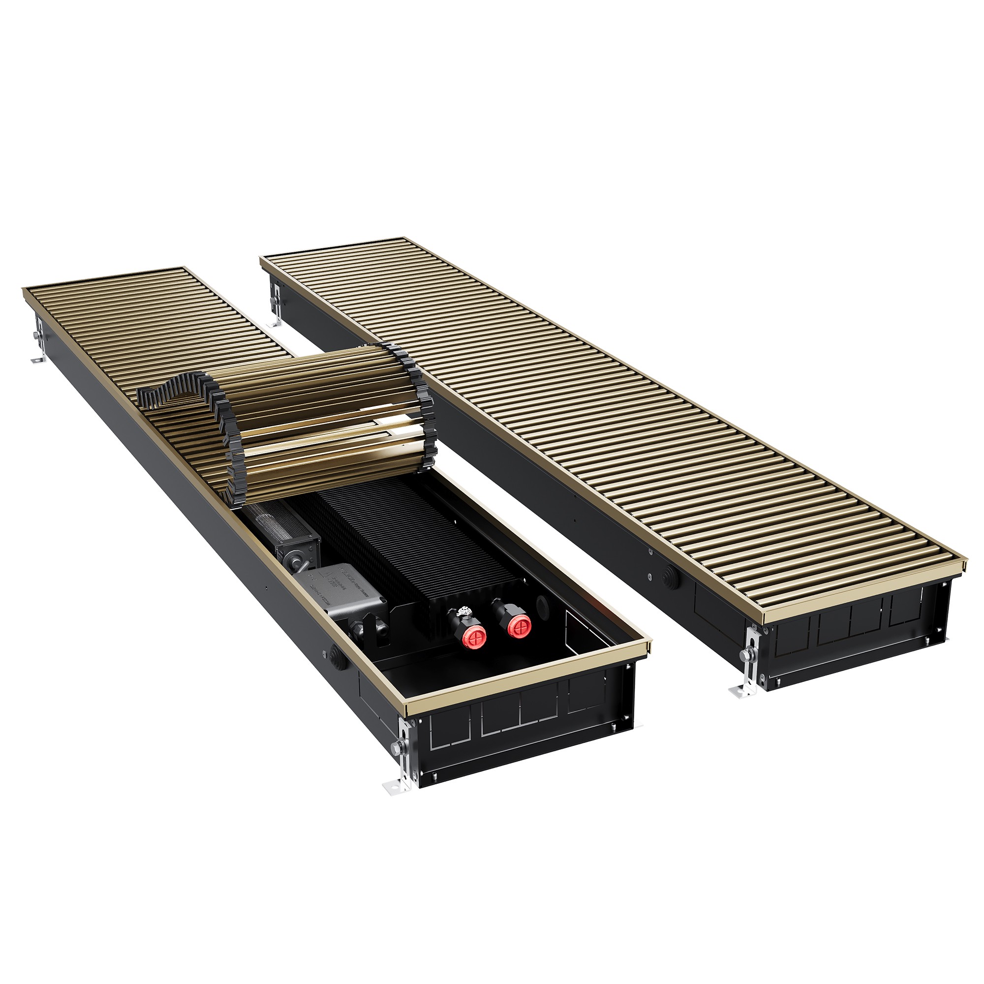 Конвектор внутрипольный Royal Thermo ATRIUM TURBO-90/250/2900-DG-U-AU