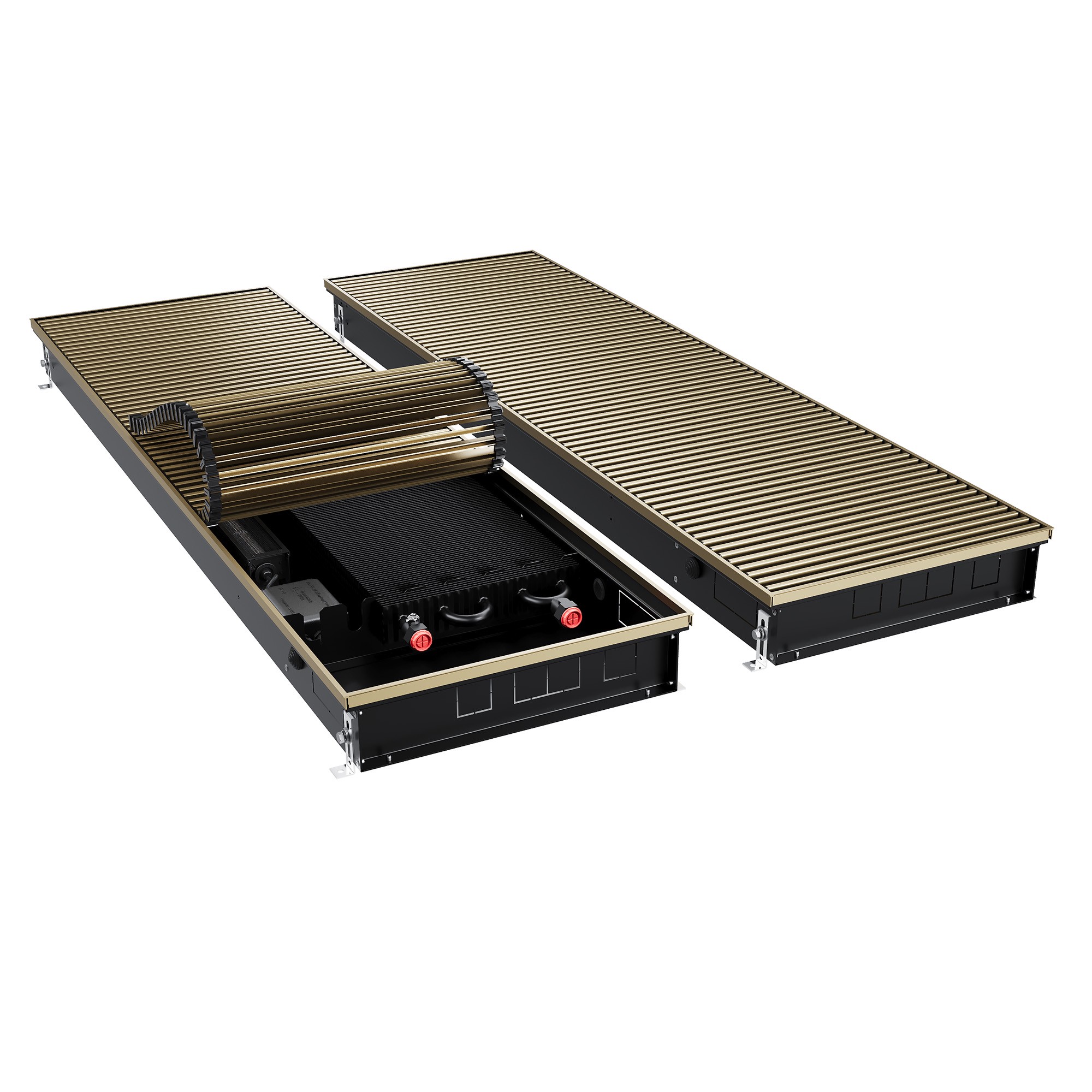 Конвектор внутрипольный Royal Thermo ATRIUM TURBO-90/400/2600-DG-U-AU
