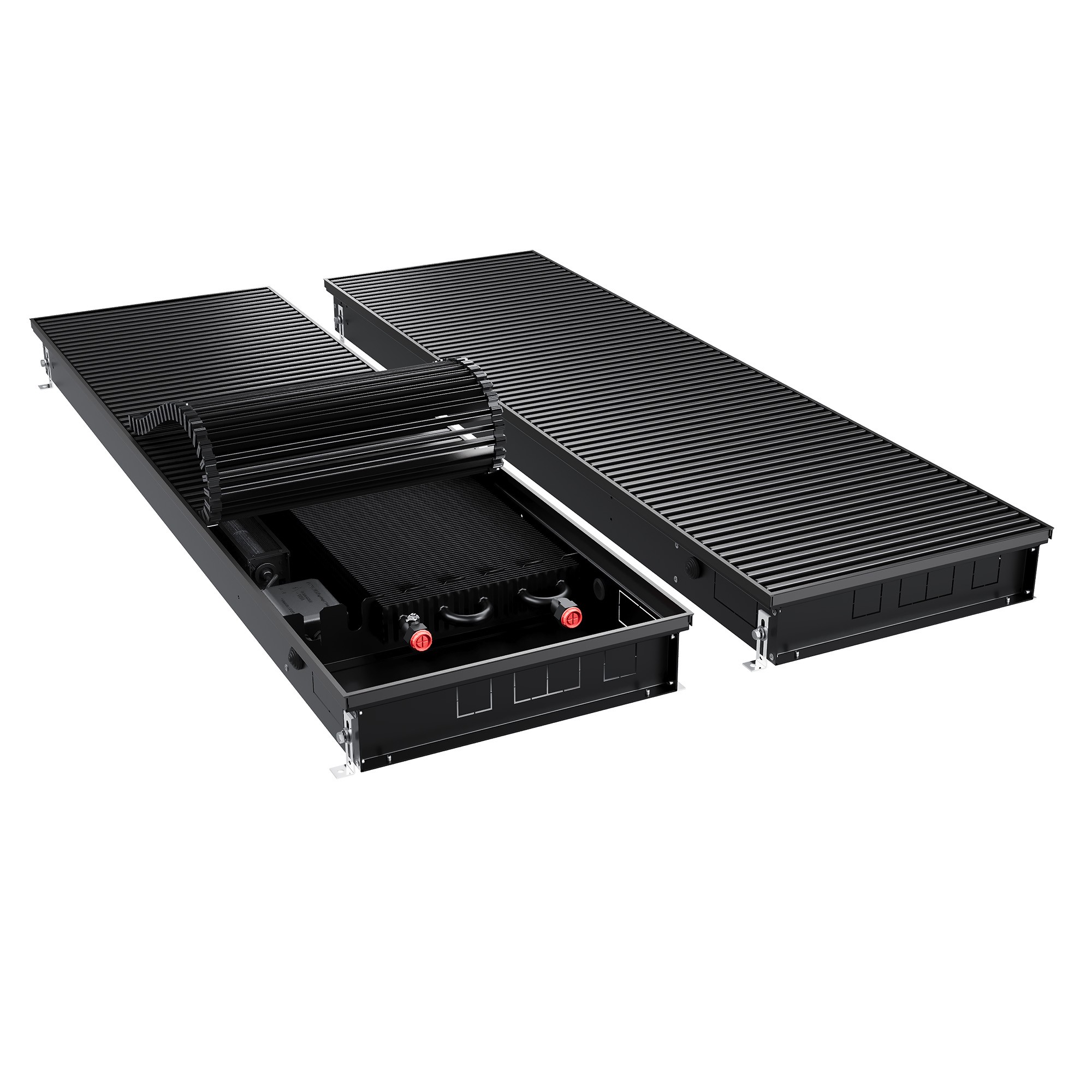 Конвектор внутрипольный Royal Thermo ATRIUM TURBO-90/400/800-DG-U-BL