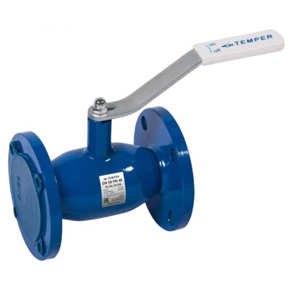 Кран шаровый TEMPER DN20 PN40 с/проходной фланцевый