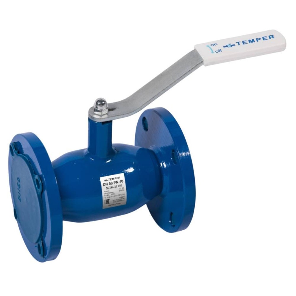 Кран шаровый TEMPER DN80 PN16 с/проходной фланцевый