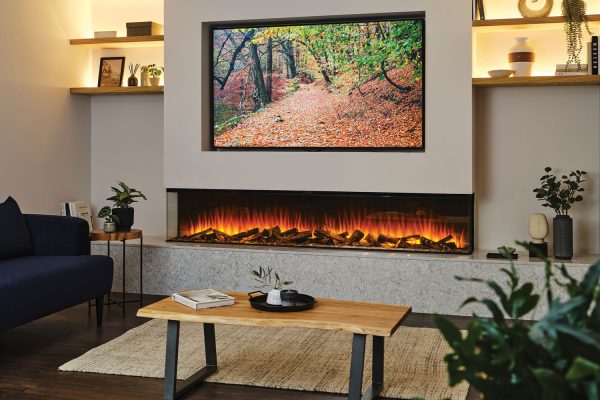 Линейные очаги New Forest 2400 with Deluxe Real logs