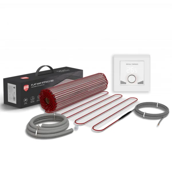 Мат нагревательный Royal Thermo Flat Mat RTFM 2-150-3 с терморегулятором RTI-16 — изображение 2