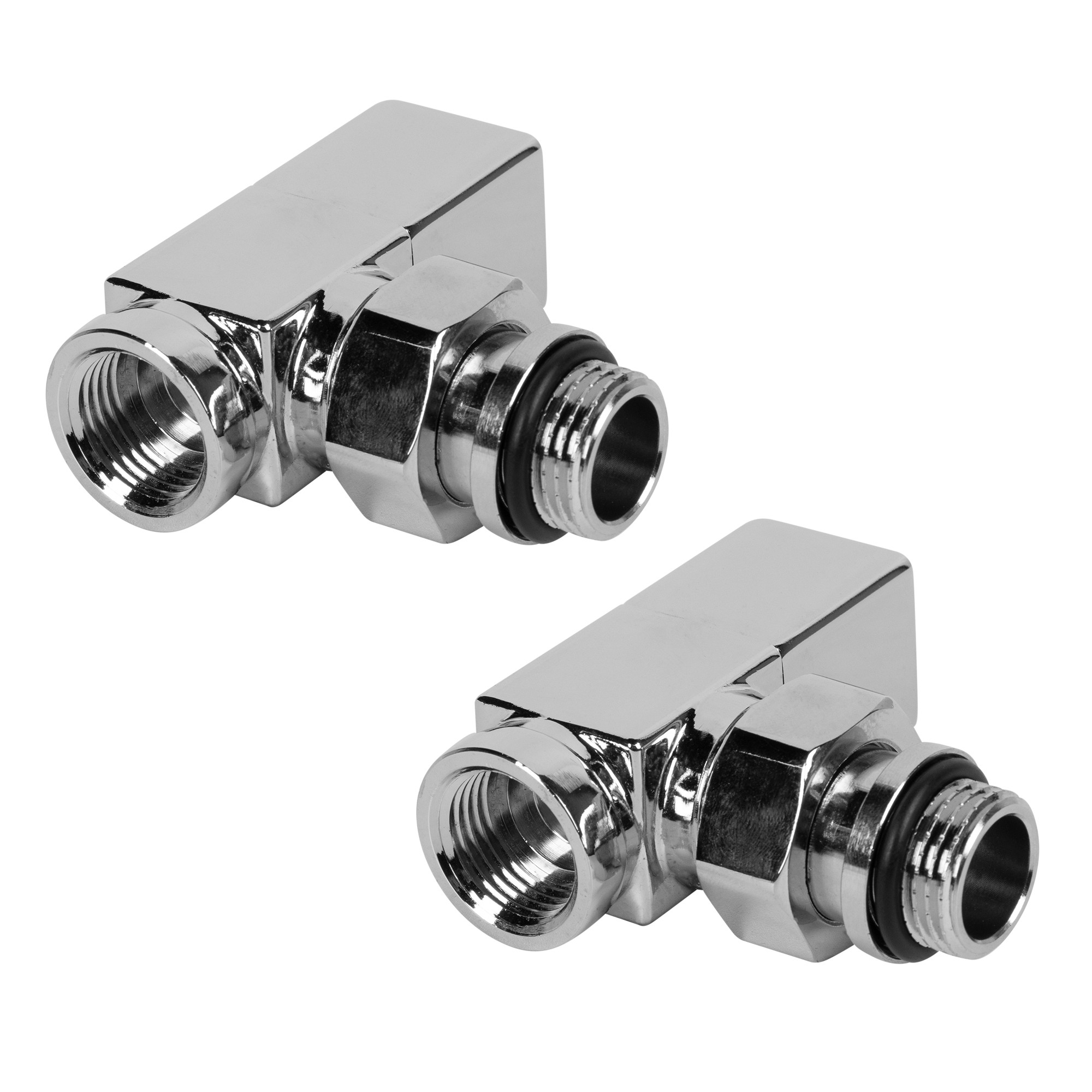 Набор дизайн-вентилей CUBE, угловой (хром) 1/2quot; — изображение 4