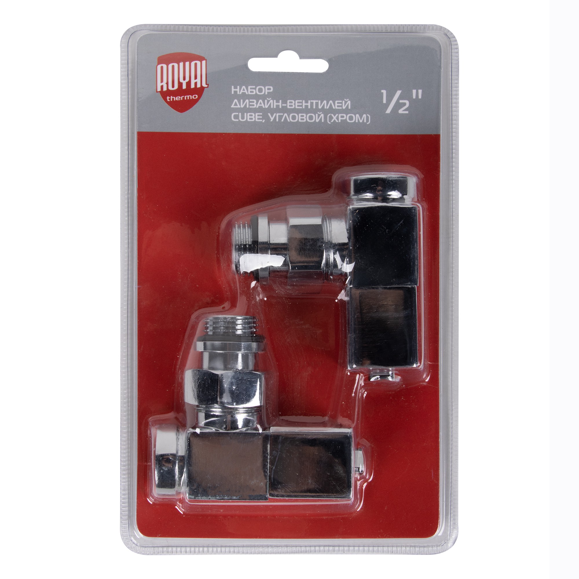 Набор дизайн-вентилей CUBE, угловой (хром) 1/2quot; — изображение 5