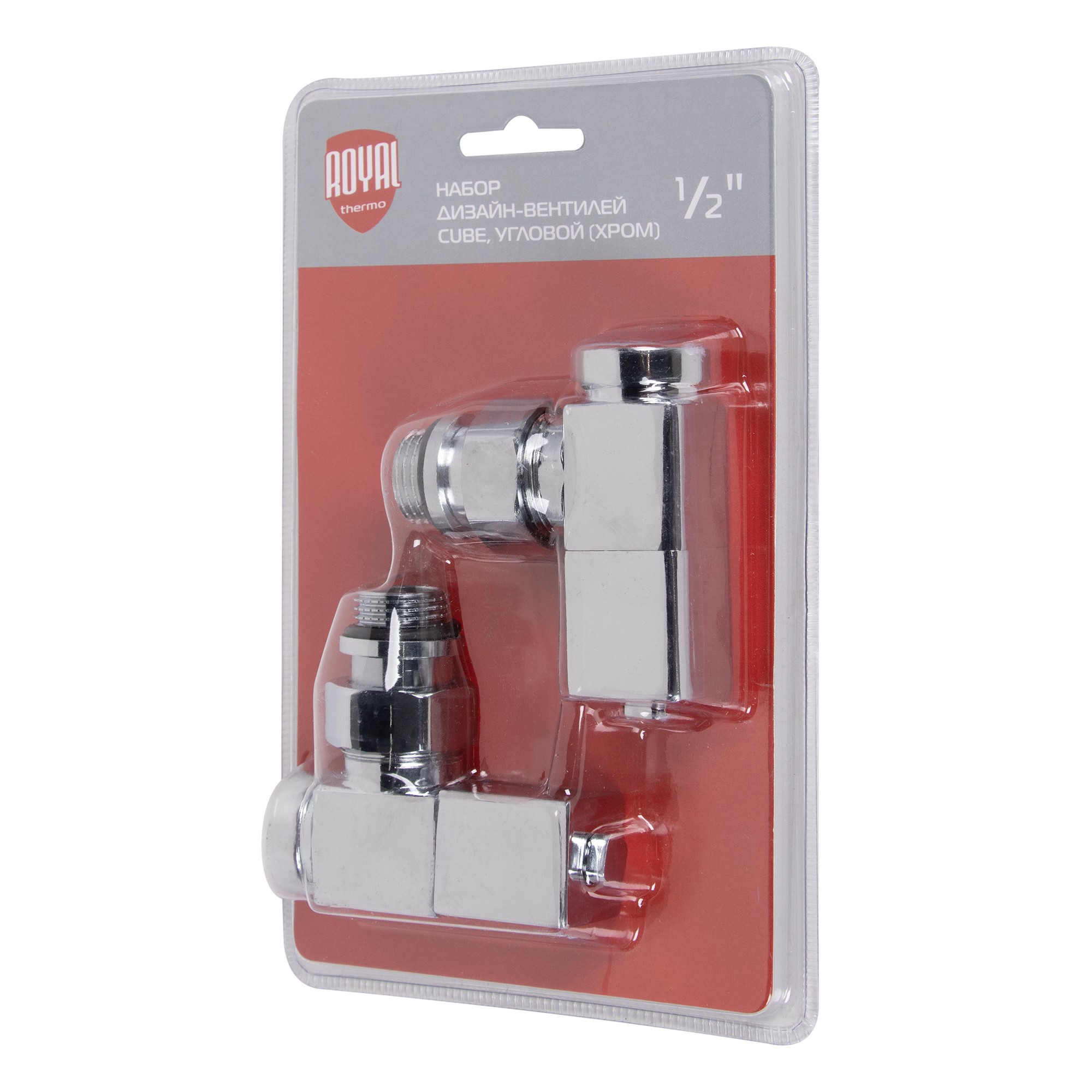 Набор дизайн-вентилей CUBE, угловой (хром) 1/2quot; — изображение 6