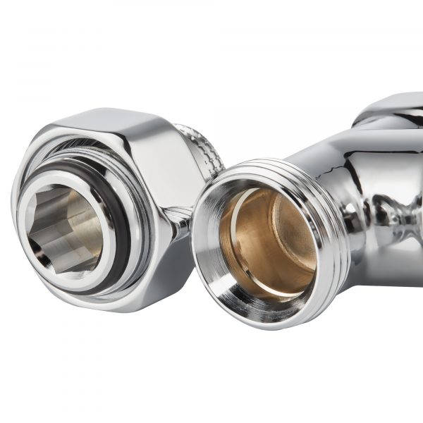 Набор термостатический для радиатора осевой Royal Thermo Design Pro 15 мм М30х1,5 (Хром) — изображение 5