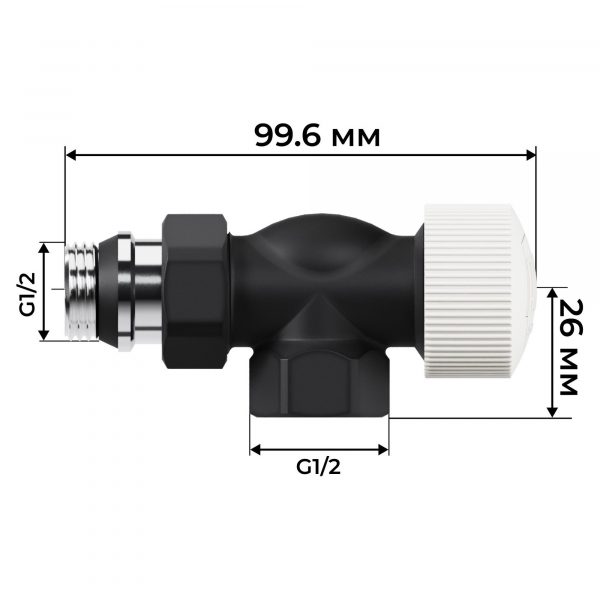 Набор термостатический осевой Royal Thermo Design 1/2quot;М30х1,5 (Черный) — изображение 4
