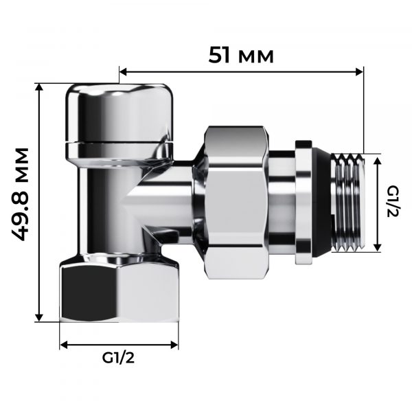Набор термостатический осевой Royal Thermo Design 1/2quot;М30х1,5 (Хром) — изображение 6