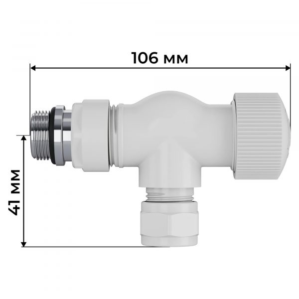 Набор термостатический осевой Royal Thermo Design Pro 15мм М30х1,5 (Белый) — изображение 4