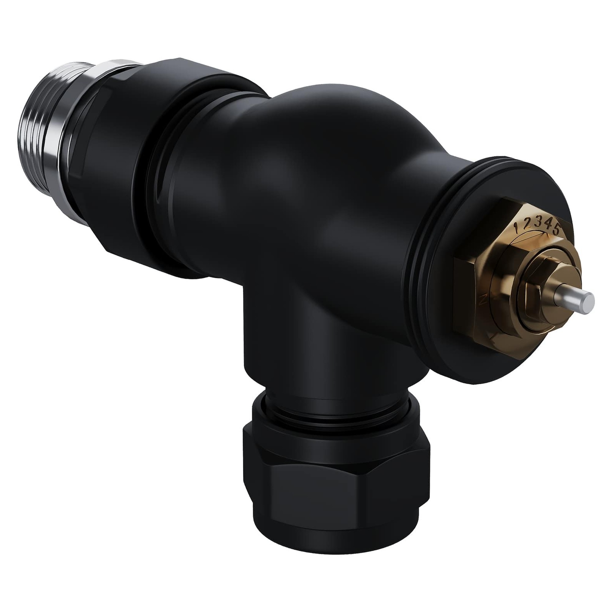 Набор термостатический осевой Royal Thermo Design Pro 15мм М30х1,5 (Черный) — изображение 3