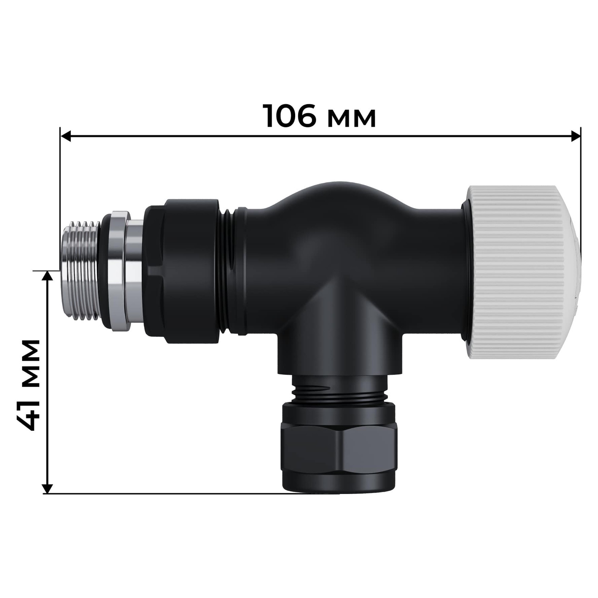 Набор термостатический осевой Royal Thermo Design Pro 15мм М30х1,5 (Черный) — изображение 4