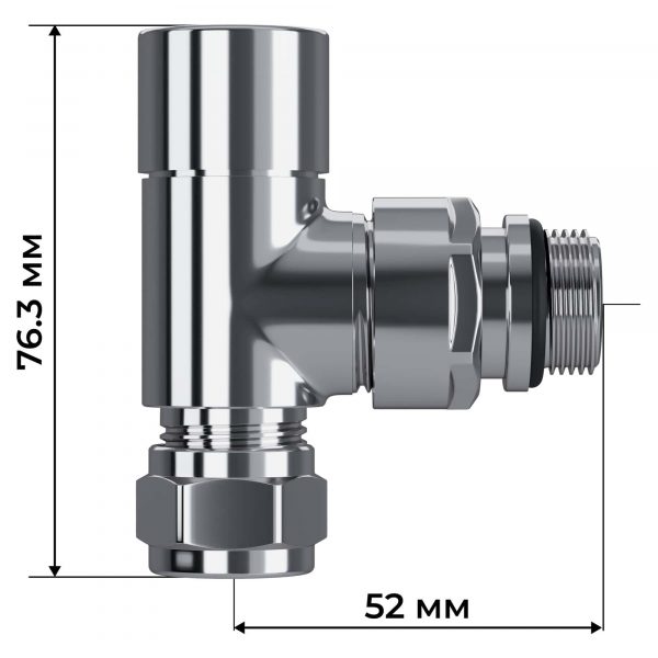 Набор термостатический осевой Royal Thermo Design Pro 15мм М30х1,5 (Хром) — изображение 6