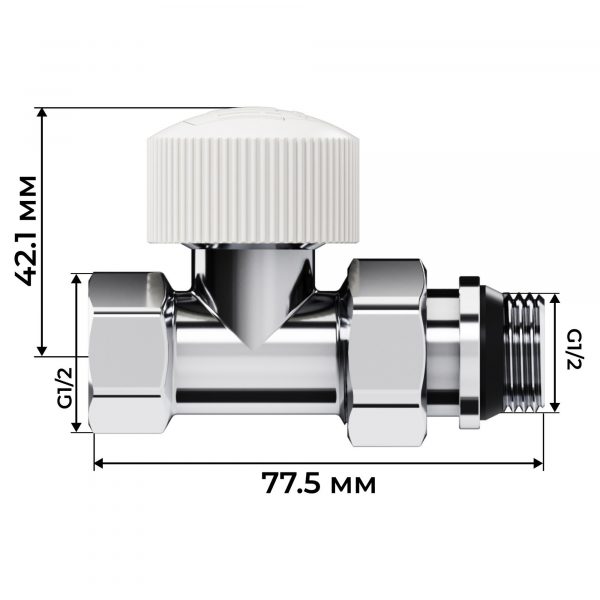 Набор термостатический прямой Royal Thermo Design 1/2quot;М30х1,5 (Хром) — изображение 4