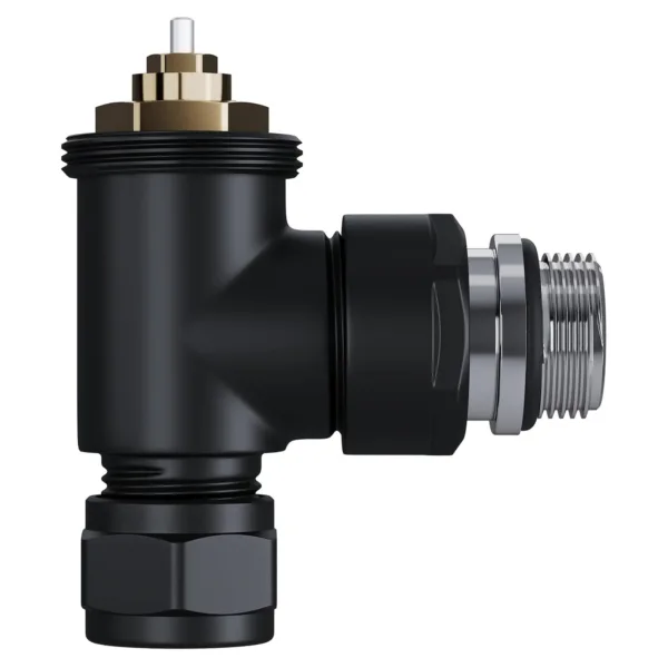Набор термостатический угловой Royal Thermo Design Pro 15мм М30х1,5 (Черный) — изображение 5