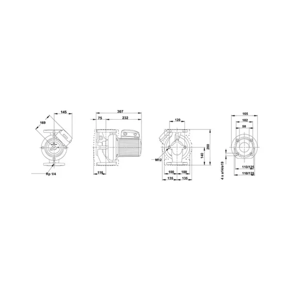 Насос циркуляционный Grundfos UPS 50-120 F (3x380) — изображение 4