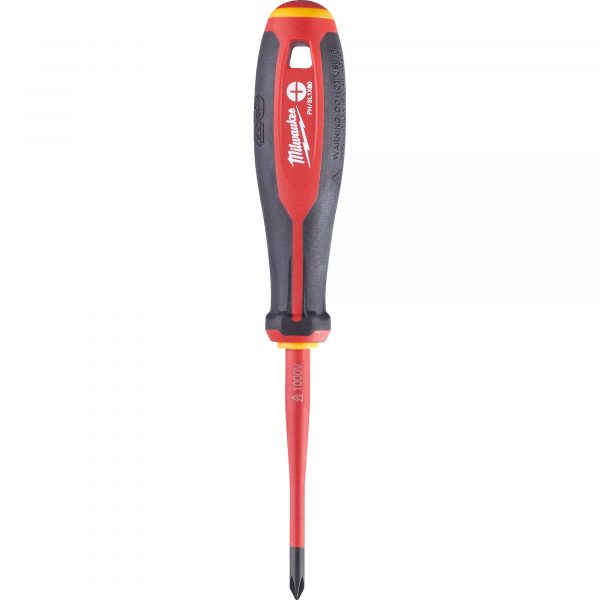 Отвертка Milwaukee диэлектрическая VDE PH/SL1 x80 трехгранная рукоятка