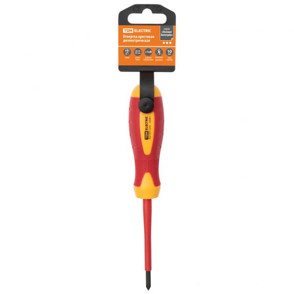 Отвёртка TDM ELECTRIC крестовая диэлектрическая PH1x80 — изображение 2