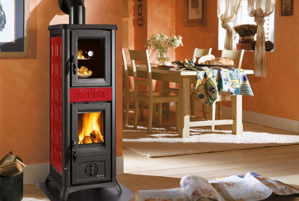 Печи-камины La Nordica Gemma Forno 5.0 Ceramica Elegance Bordeaux (бордовый) — изображение 3