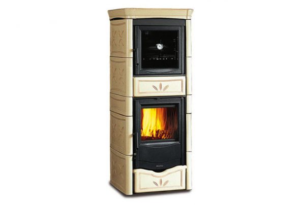 Печи-камины La Nordica Nicoletta Forno EVO Silk Vogue Ametista (бежевый с красным) — изображение 2