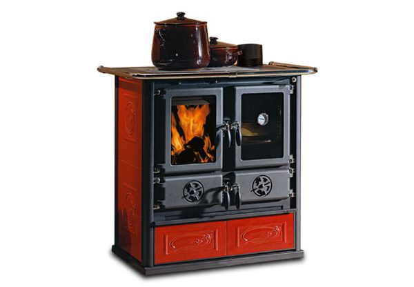 Печи-камины La Nordica Rosetta 5.0 Ceramica Liberty Bordeaux (бордовый) — изображение 2