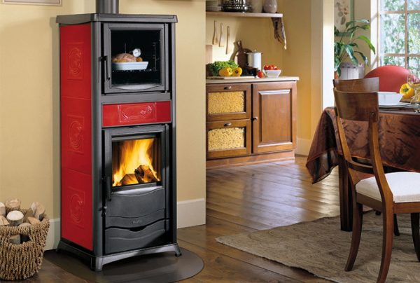 Печи-камины La Nordica TermoRossella Plus c/ Forno D.S.A. BORDEAUX (бордовый) — изображение 5