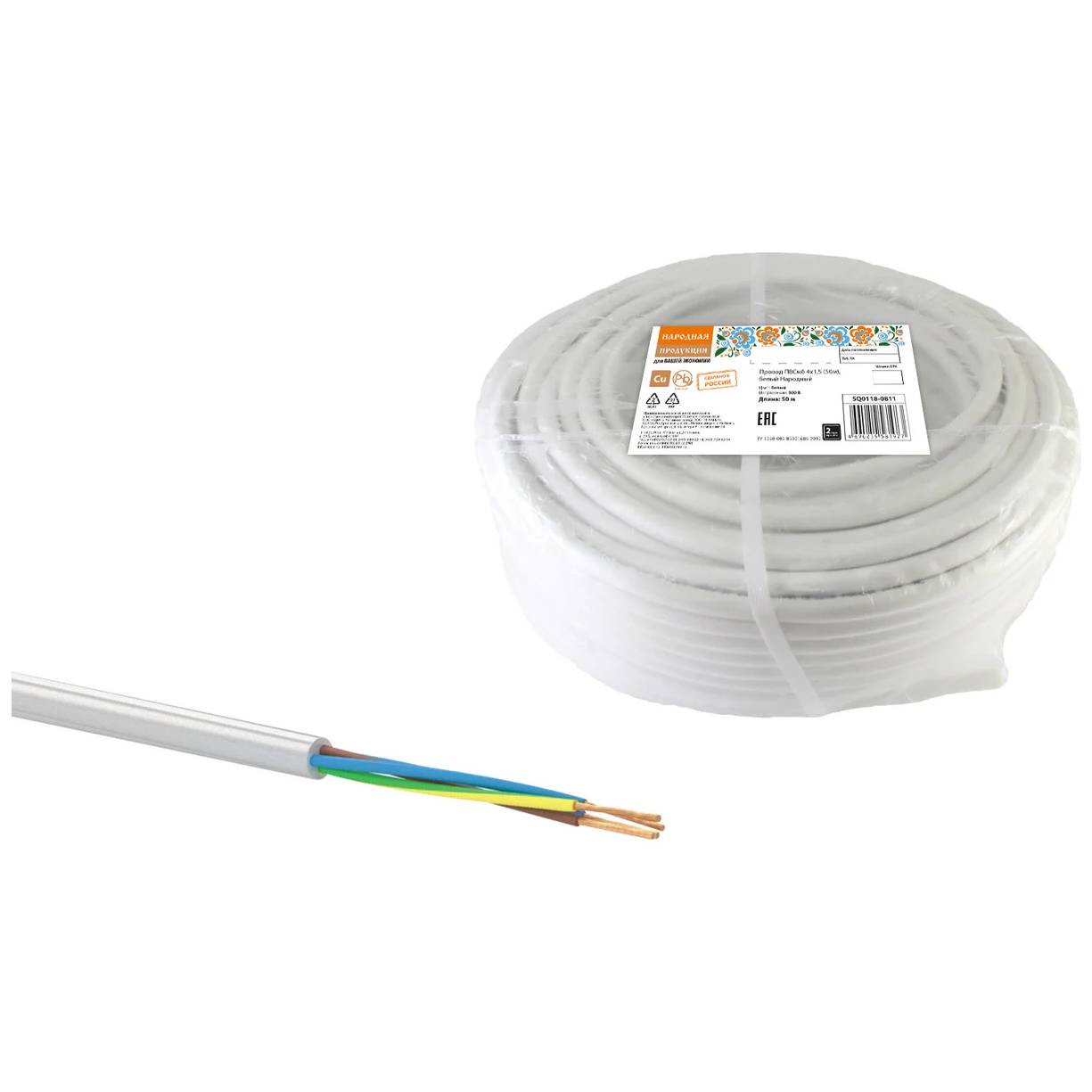 Провод TDM ELECTRIC ПВСмб 4х1