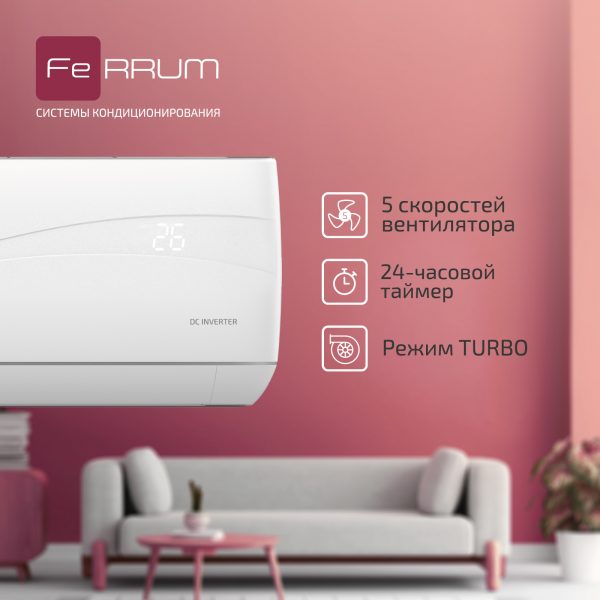 Сплит-система FeRRUM Titan inverter iFIS18VR1 / iFOS18VR1 — изображение 5
