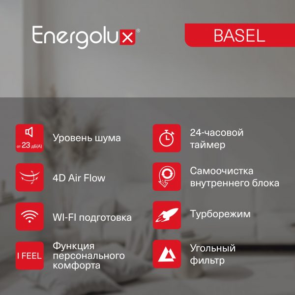 Сплит-система On/Off Energolux BASELSAS30B4-A / SAU30B4-A — изображение 6