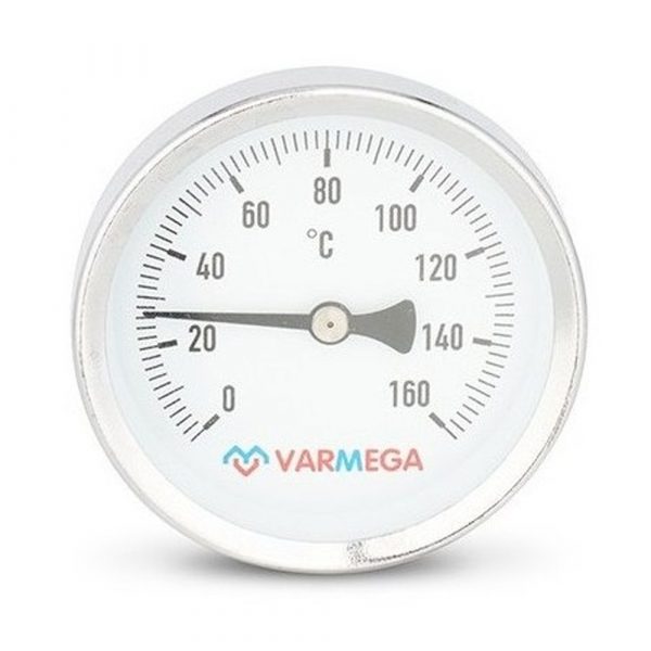 Термометр VARMEGA биметаллич. с погр. гильзой 63 мм