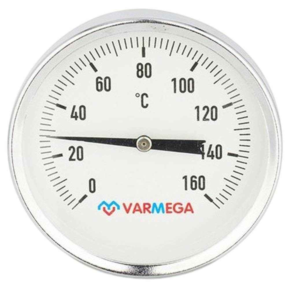 Термометр VARMEGA биметаллич. с погр. гильзой 80 мм
