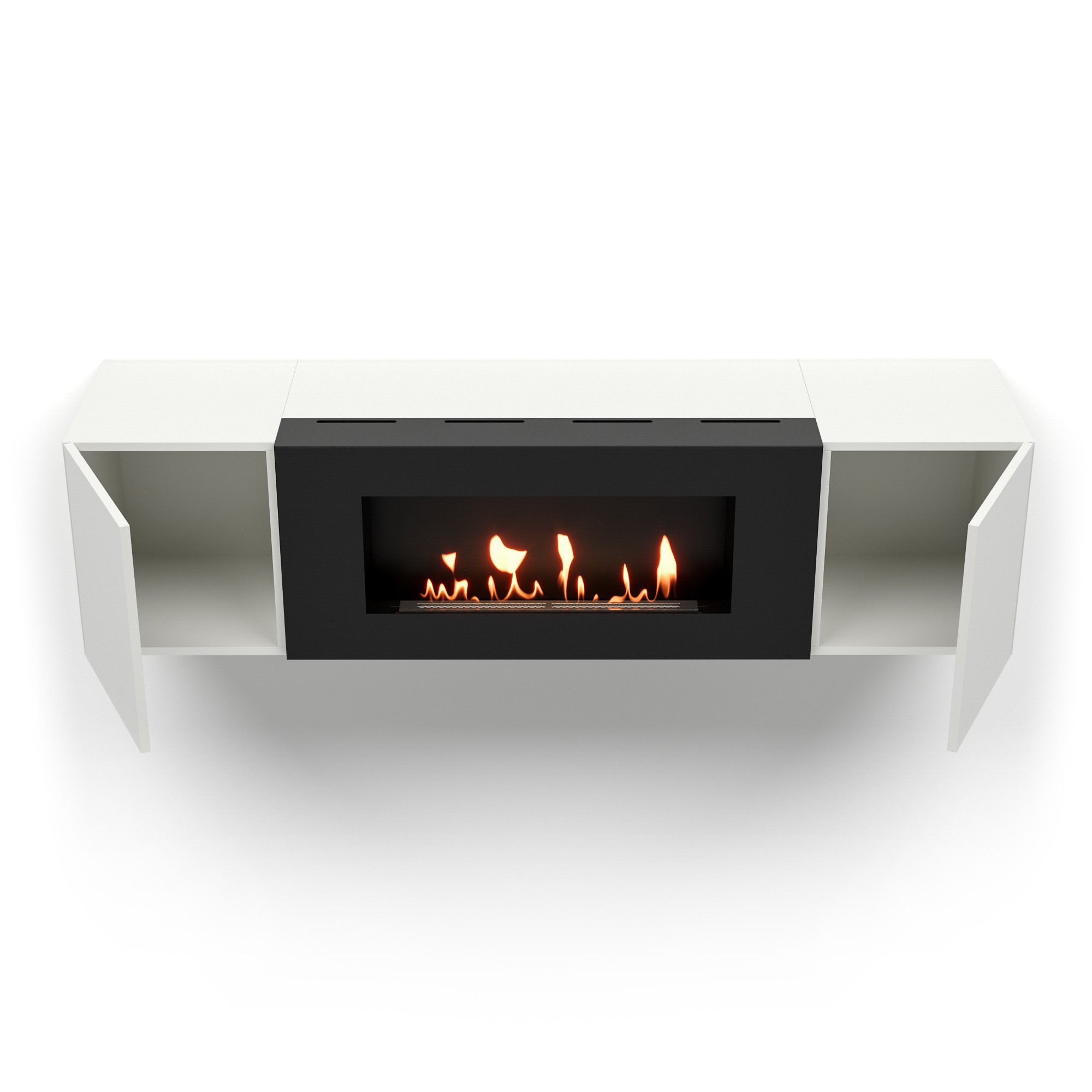 Тумба с биокамином Firelight BFP-P1600 белая — изображение 3
