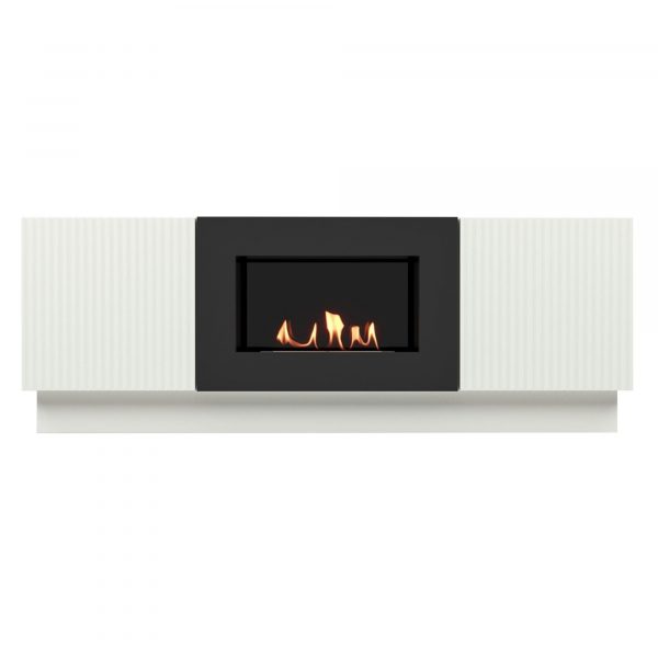 Тумба с биокамином Firelight BFP/P-1400L белая — изображение 4