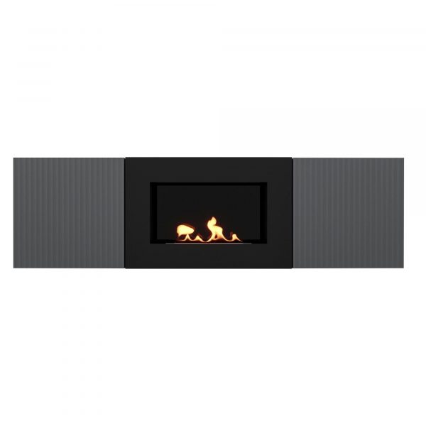 Тумба с биокамином Firelight BFP/P-1400L графит — изображение 2