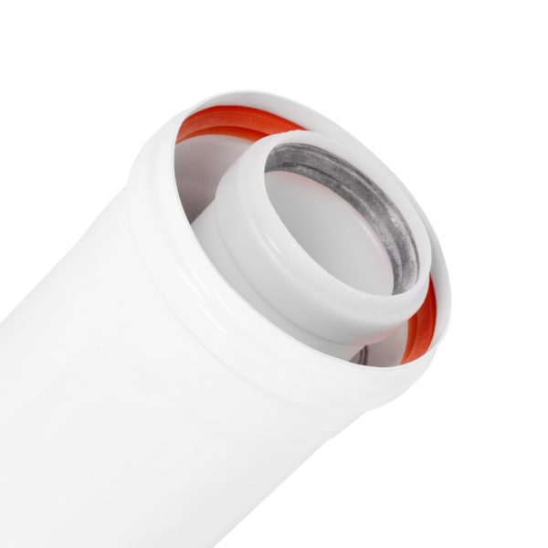 Удлинитель коаксиального дымохода раструбн. Royal Thermo 60/100, 1000 мм для конденсационных котлов — изображение 3